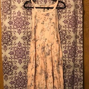 Torrid pink and floral sleeveless high neck dress Plus Size 4